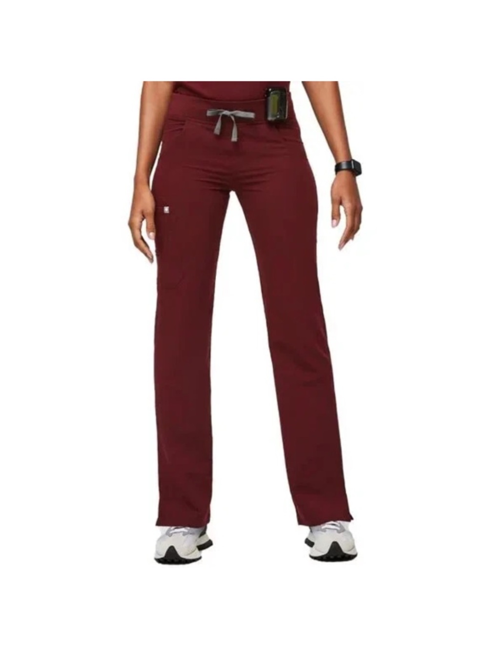 Figs high waisted Women's Medical Scrub Pants in Burgundy LR nwt
